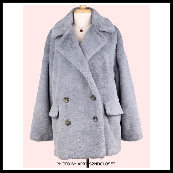 FREE PEOPLE TEDDY COAT JACKET FAUX FUR COAT A3C - Picture 5 of 16